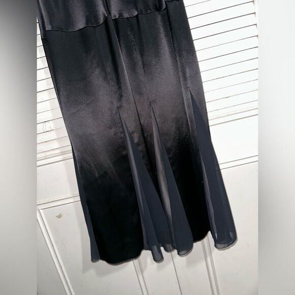 ABS Evening By Allen Schwartz Black‎ Satin Dress (4) - Picture 8 of 10
